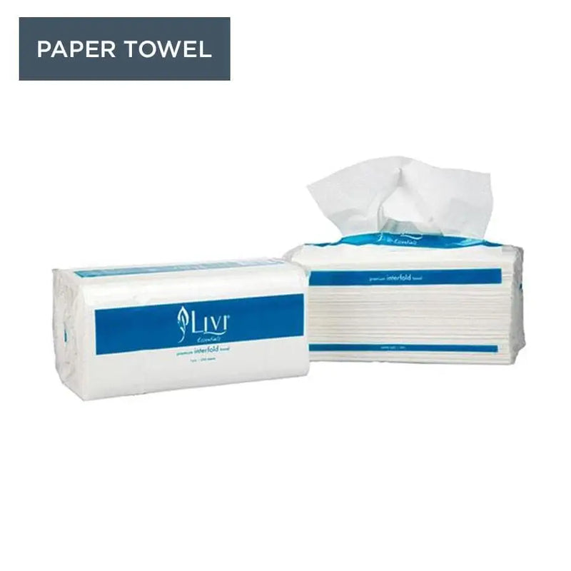 Livi Essentials Interfold Towel 1 Ply 250 Sheets - Philip Moore Cleaning Supplies Christchurch