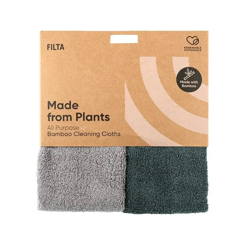 BAMBOO CLEANING CLOTH MADE FROM PLANTS 2PK - Philip Moore Cleaning Supplies Christchurch