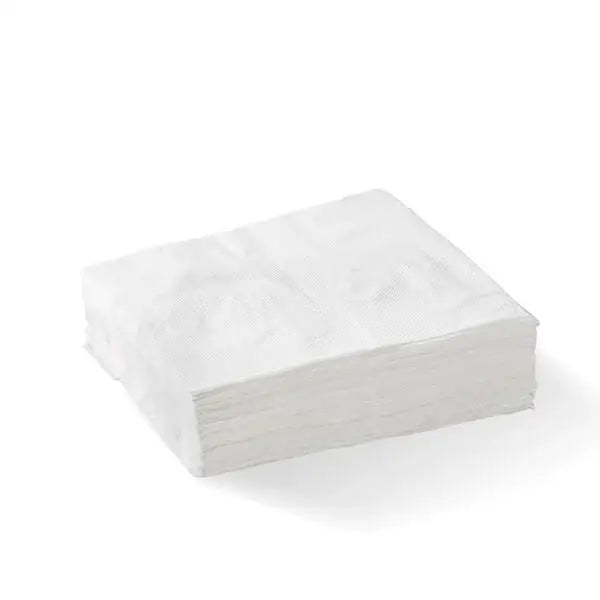 BioPak 1 Ply 1/4 Fold Lunch Napkin - White - Carton - Philip Moore Cleaning Supplies Christchurch