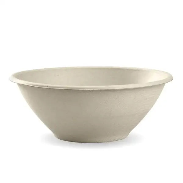 BioPak 1180ml / 40oz Natural BioCane Bowl - 50 Bowls - Philip Moore Cleaning Supplies Christchurch