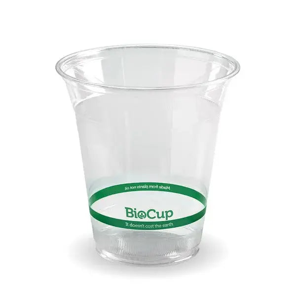 BioPak 360ml Clear BioCups - 50 Cups - Philip Moore Cleaning Supplies Christchurch