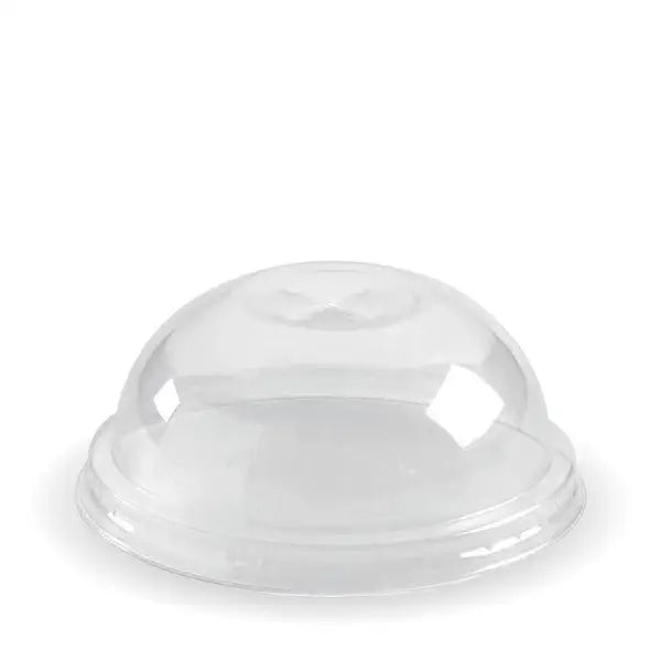 BioPak 60-280ml Clear Bioplastic Dome X-Slot Lid - 50 Lids - Philip Moore Cleaning Supplies Christchurch