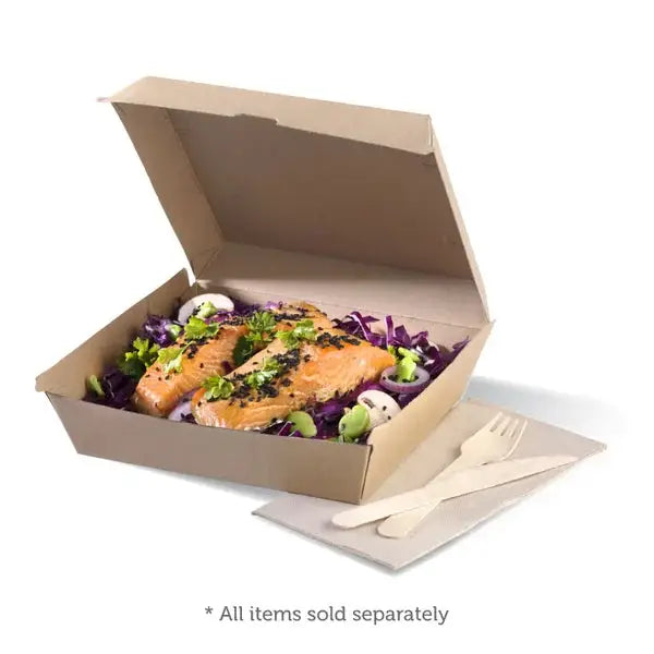 BioPak BioBoard Dinner Box - 50 Pcs - Disposable Serveware