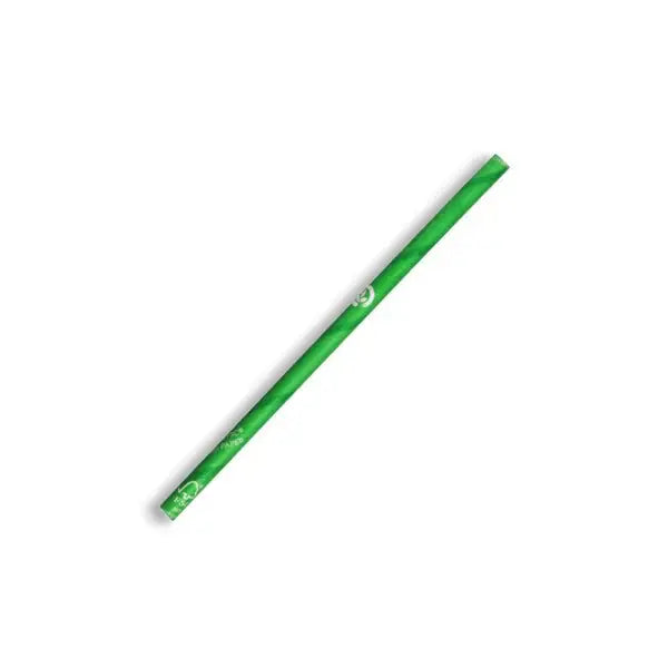 BioPak Green BioStraw - 4.5mmx120mm Cocktail - 250 Straws -