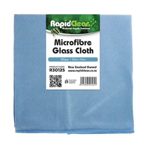 Filta RapidClean35cm x 35cm 300gsm Microfibre Glass Cleaning Cloth Blue - Philip Moore Cleaning Supplies Christchurch