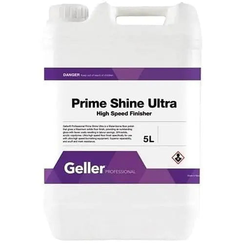 Geller Prime Shine Ultra Floor Finish 5L - Philip Moore Cleaning Supplies Christchurch
