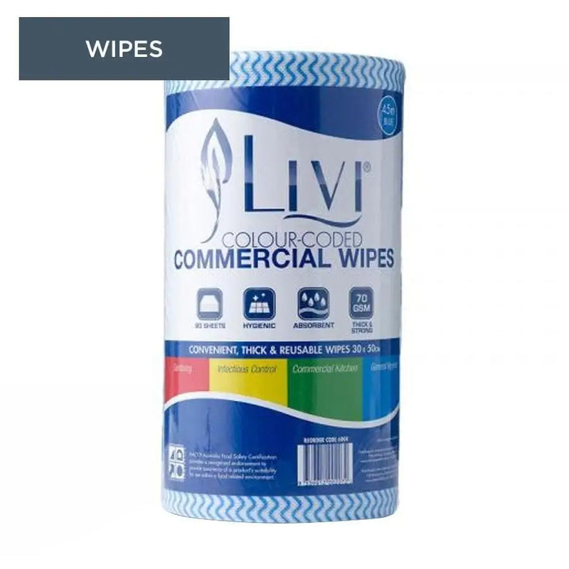 Livi Blue Heavy-Duty Colour Coded Cleaning Cloth - Philip Moore Cleaning Supplies Christchurch