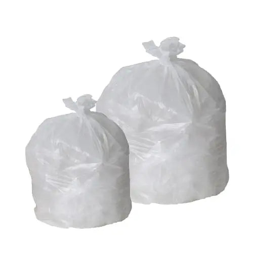 NZ Made 72L Clear/White Rubbish Bags - 50 Bags - Rubbish