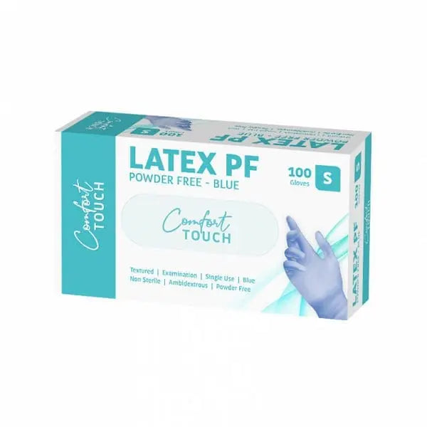 Comfort Touch Powder Free Latex Gloves Small - Pack of 100 - Philip Moore Cleaning Supplies Christchurch