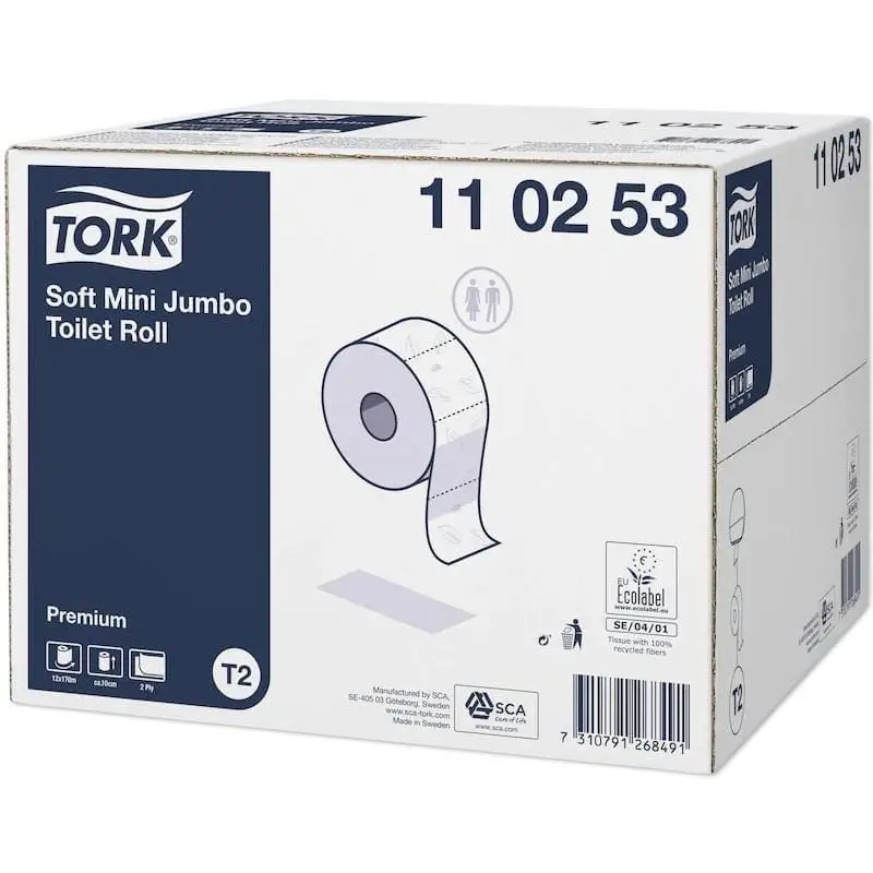 Tork T2, 2Ply Soft Mini Jumbo Toilet Roll Premium - Philip Moore