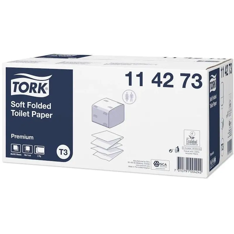 Tork T3, 2 Ply Soft Folded Toilet Paper - Philip Moore