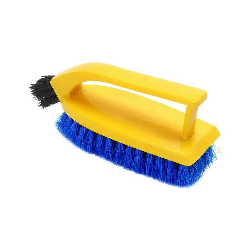 TRUST Iron Handle Scrub Brush, PP Fill - Yellow - Philip Moore Cleaning Supplies Christchurch